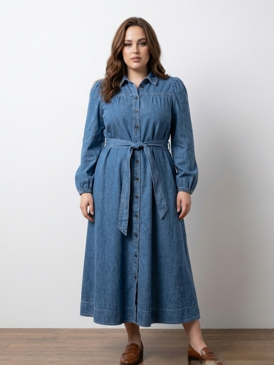 Boden Dresses & Skirts - Boden Denim Shirt Button Front Midi Dress
